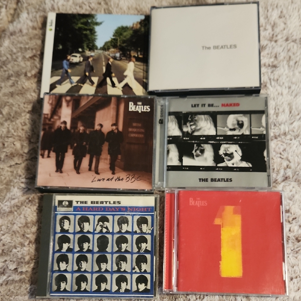 The Beatles CD Set with Red, Blue, and Black Covers